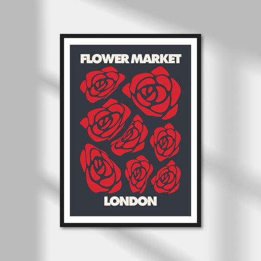 London, Flower Market Print | Colour Option 