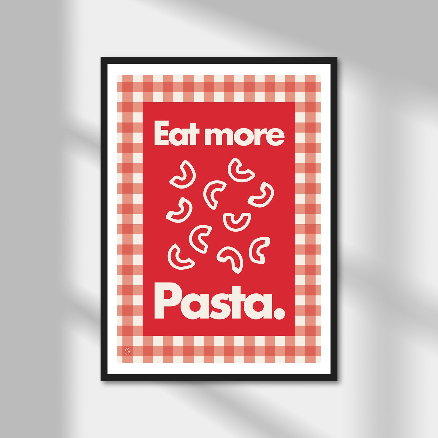 Eat More Pasta, Macaroni Print | Colour Option A5