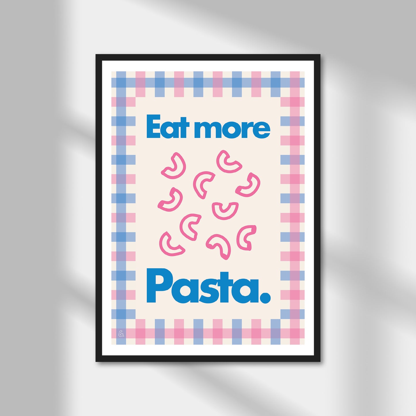 Eat More Pasta, Macaroni Print | Colour Option A5