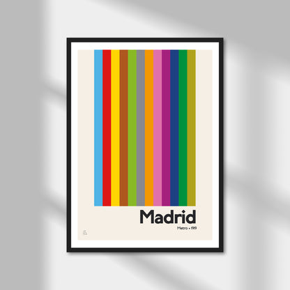 Madrid Metro Print | Colour Option A5