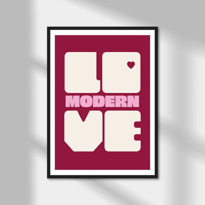 Modern Love Print | Colour Option A5