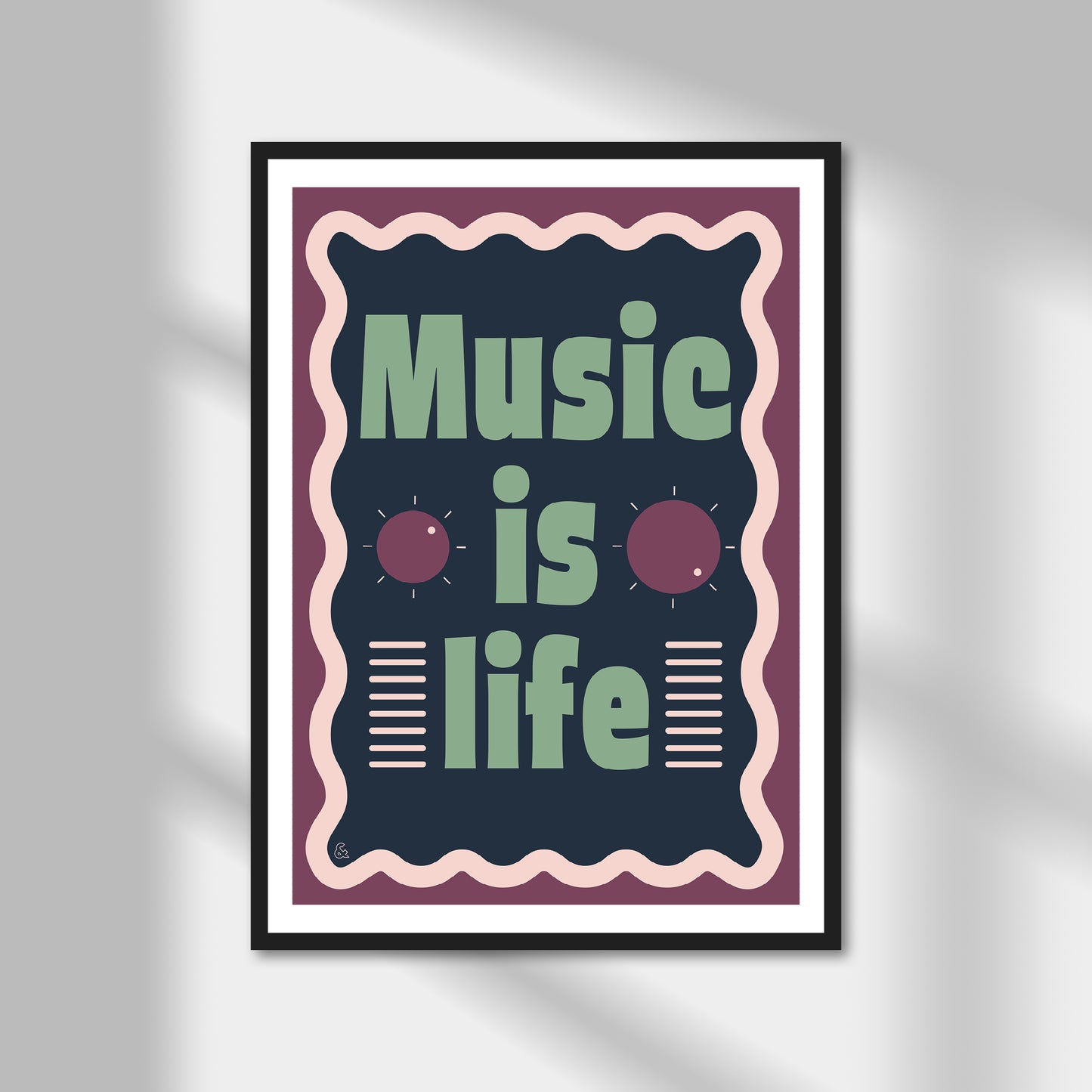 Music is Life Print | Colour Option A5