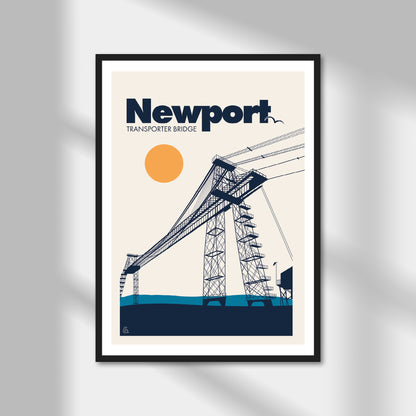 Newport, Transporter Bridge Print | Colour Option 