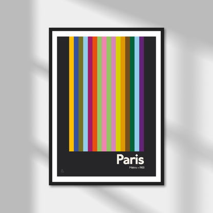 Paris Metro Print | Colour Option A5