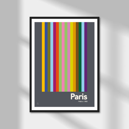 Paris Metro Print | Colour Option A5