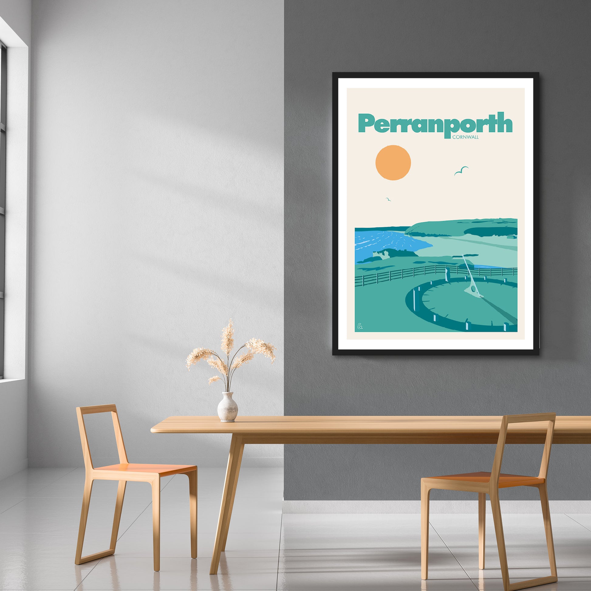 Perranporth, Cornwall Print | Colour Option 