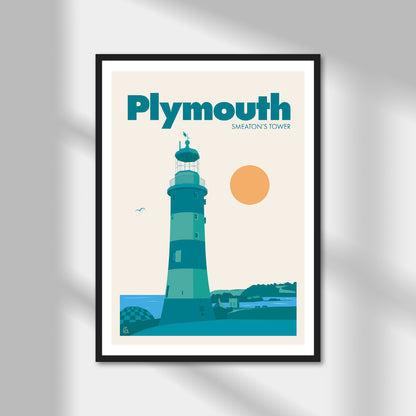 Plymouth, Smeaton's Tower Print | Colour Option A5