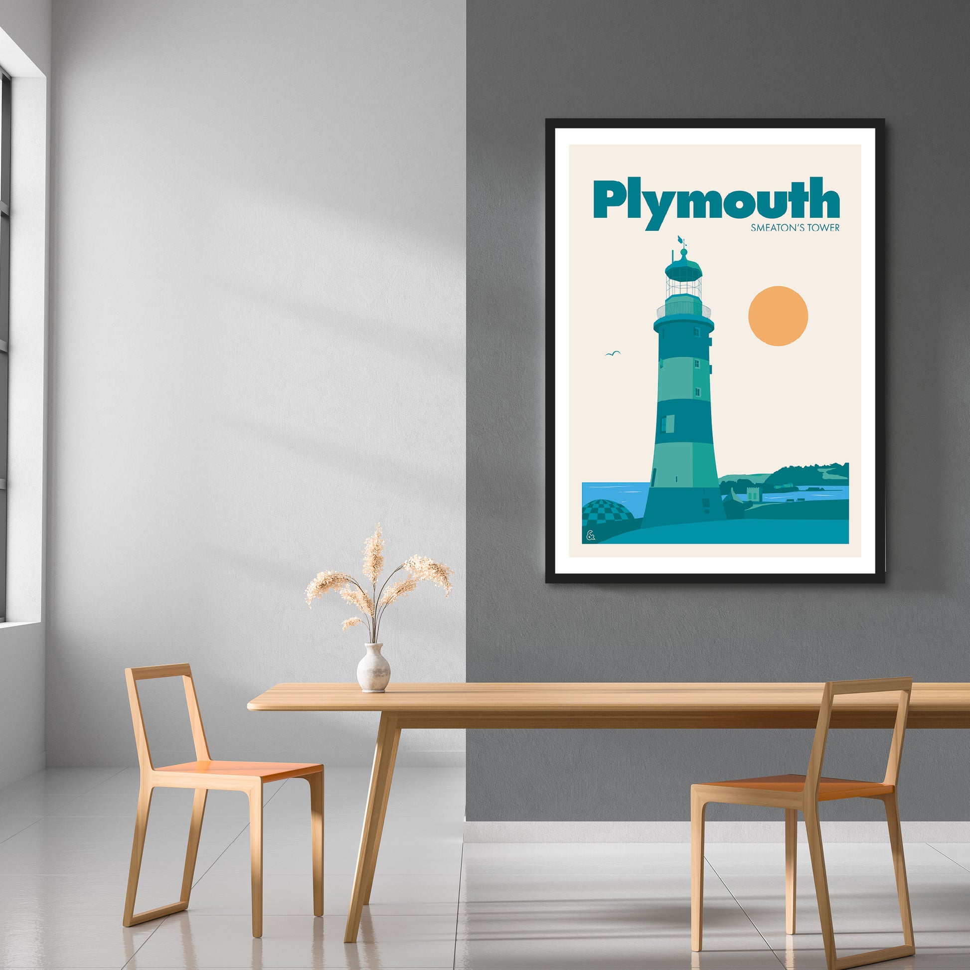 Plymouth, Smeaton's Tower Print | Colour Option 