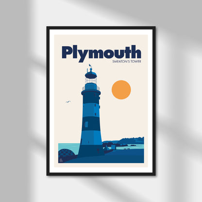 Plymouth, Smeaton's Tower Print | Colour Option A5