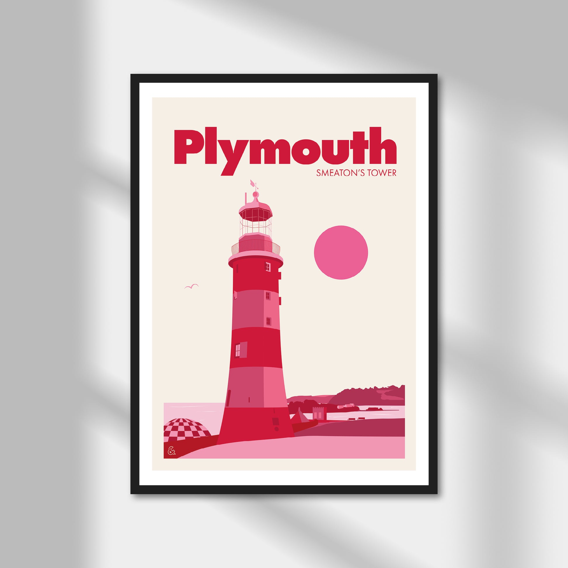 Plymouth, Smeaton's Tower Print | Colour Option A5