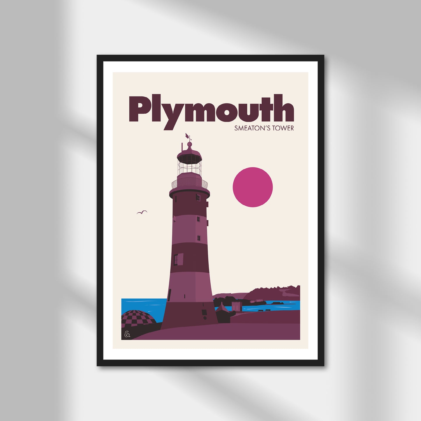 Plymouth, Smeaton's Tower Print | Colour Option A5