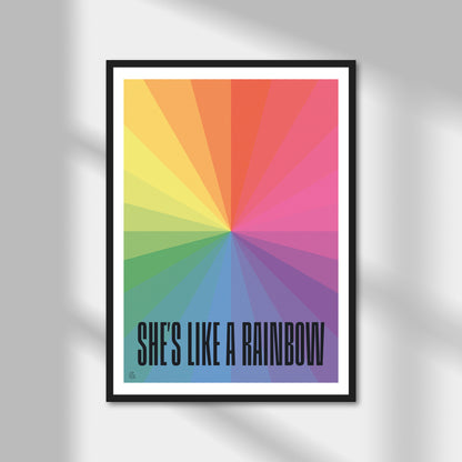 She's Like A Rainbow Print | Colour Option A5