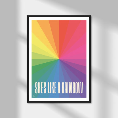 She's Like A Rainbow Print | Colour Option A5