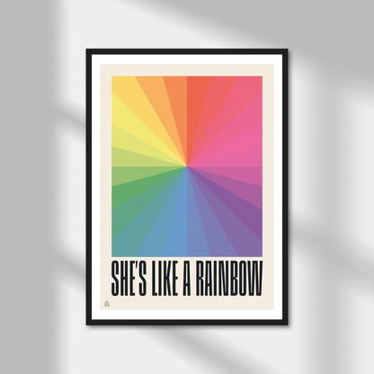 She's Like A Rainbow Print | Colour Option A5