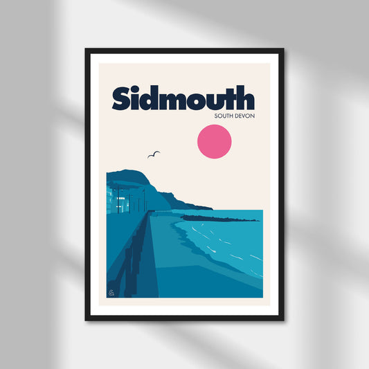 Sidmouth, South Devon Print | Colour Option A5