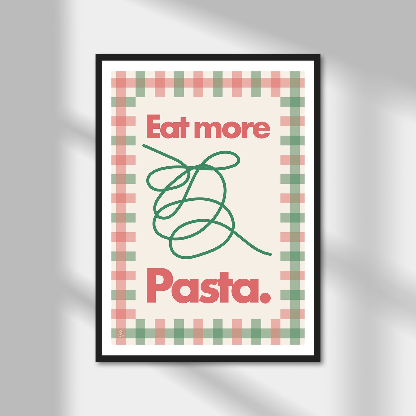 Eat More Pasta, Spaghetti Print | Colour Option A5