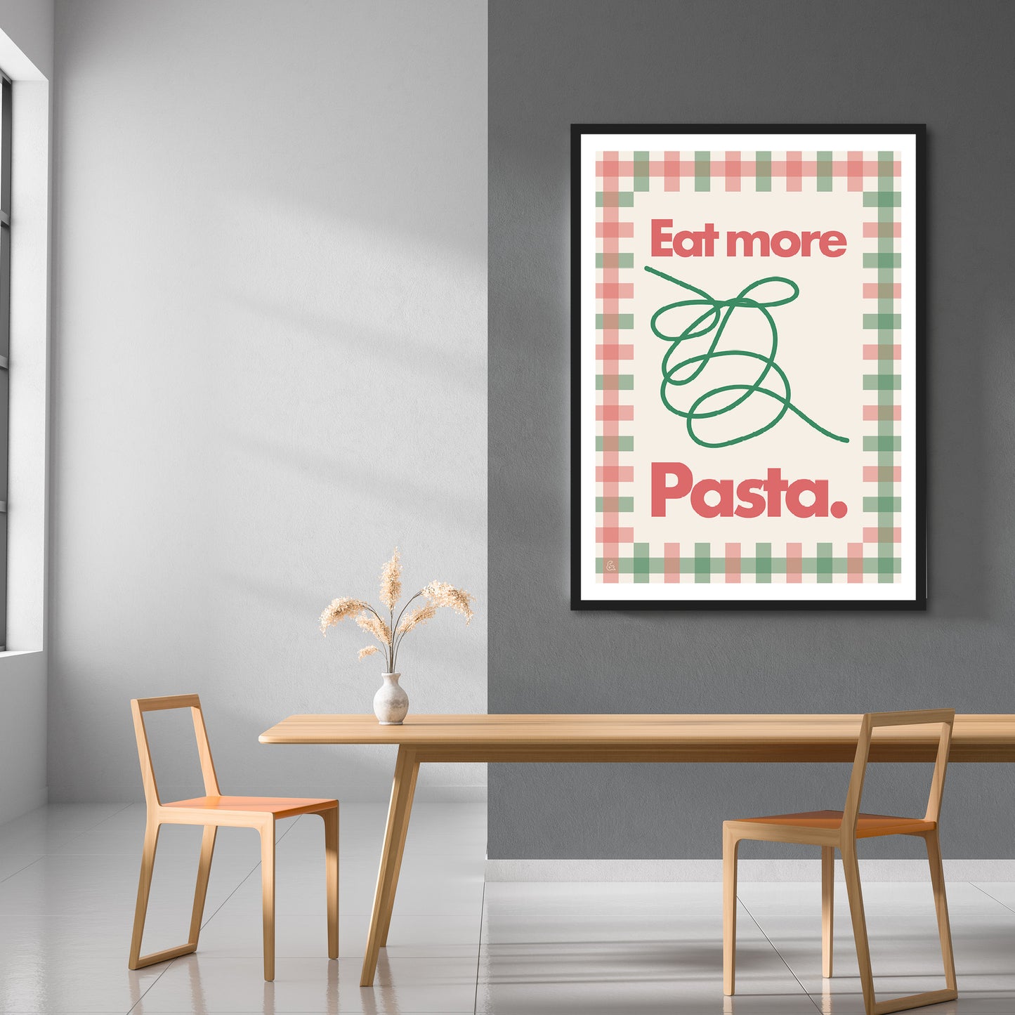 Eat More Pasta, Spaghetti Print | Colour Option 