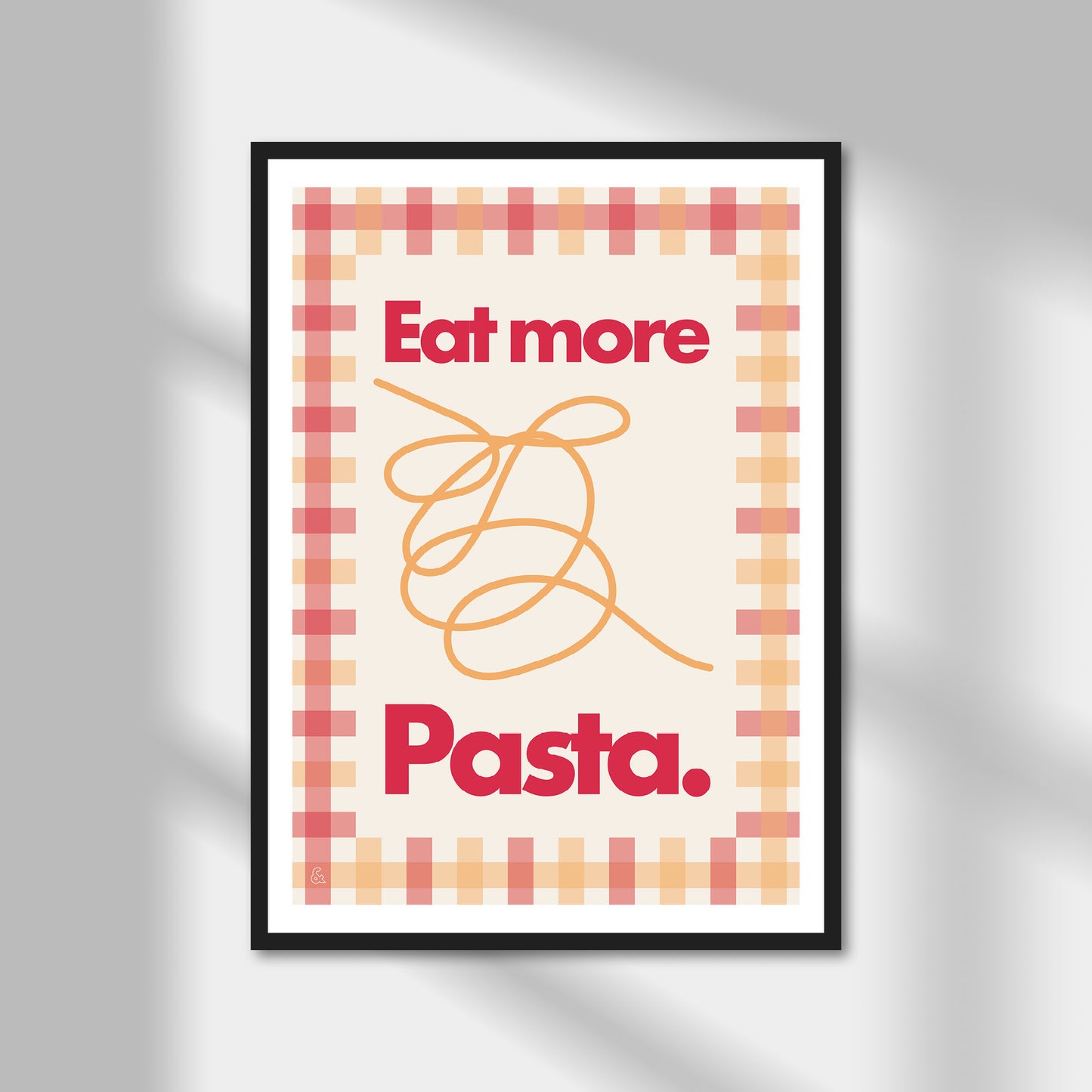 Eat More Pasta, Spaghetti Print | Colour Option A5