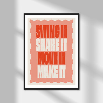 Swing It, Shake It Print | Colour Option A5