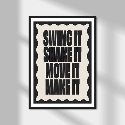 Swing It, Shake It Print | Colour Option A5