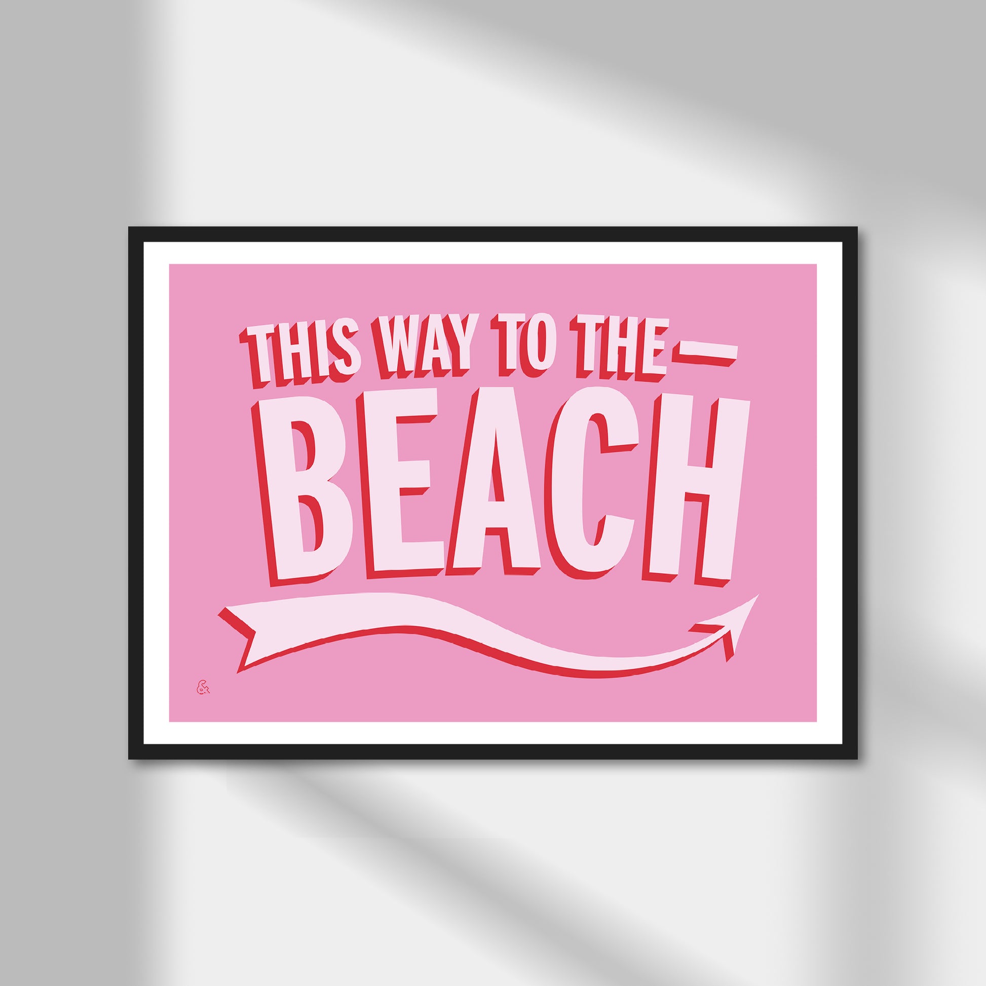 This Way To The Beach Print | Colour Option A5