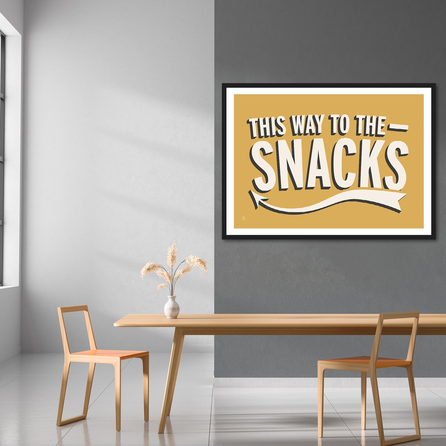 This Way To The Snacks Print | Colour Option 