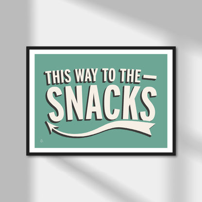 This Way To The Snacks Print | Colour Option A5