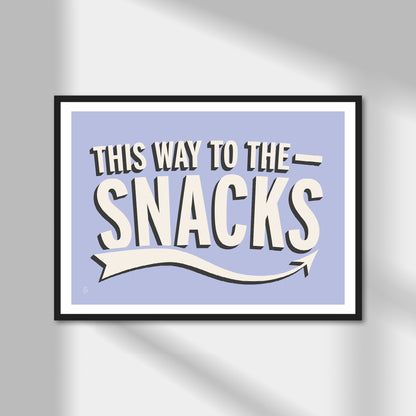 This Way To The Snacks Print | Colour Option A5