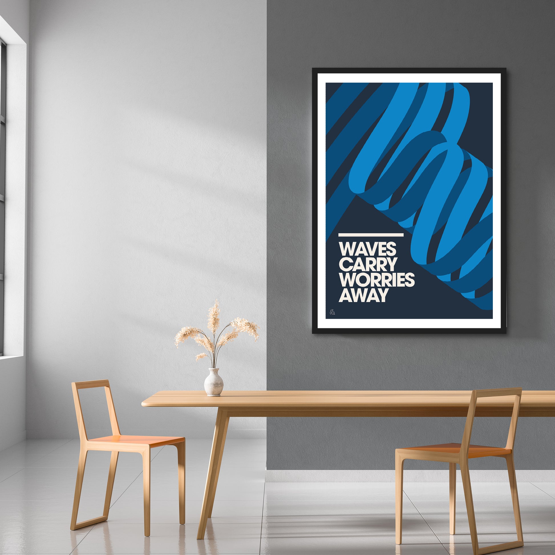 Waves Carry Worries Away Print | Colour Option 