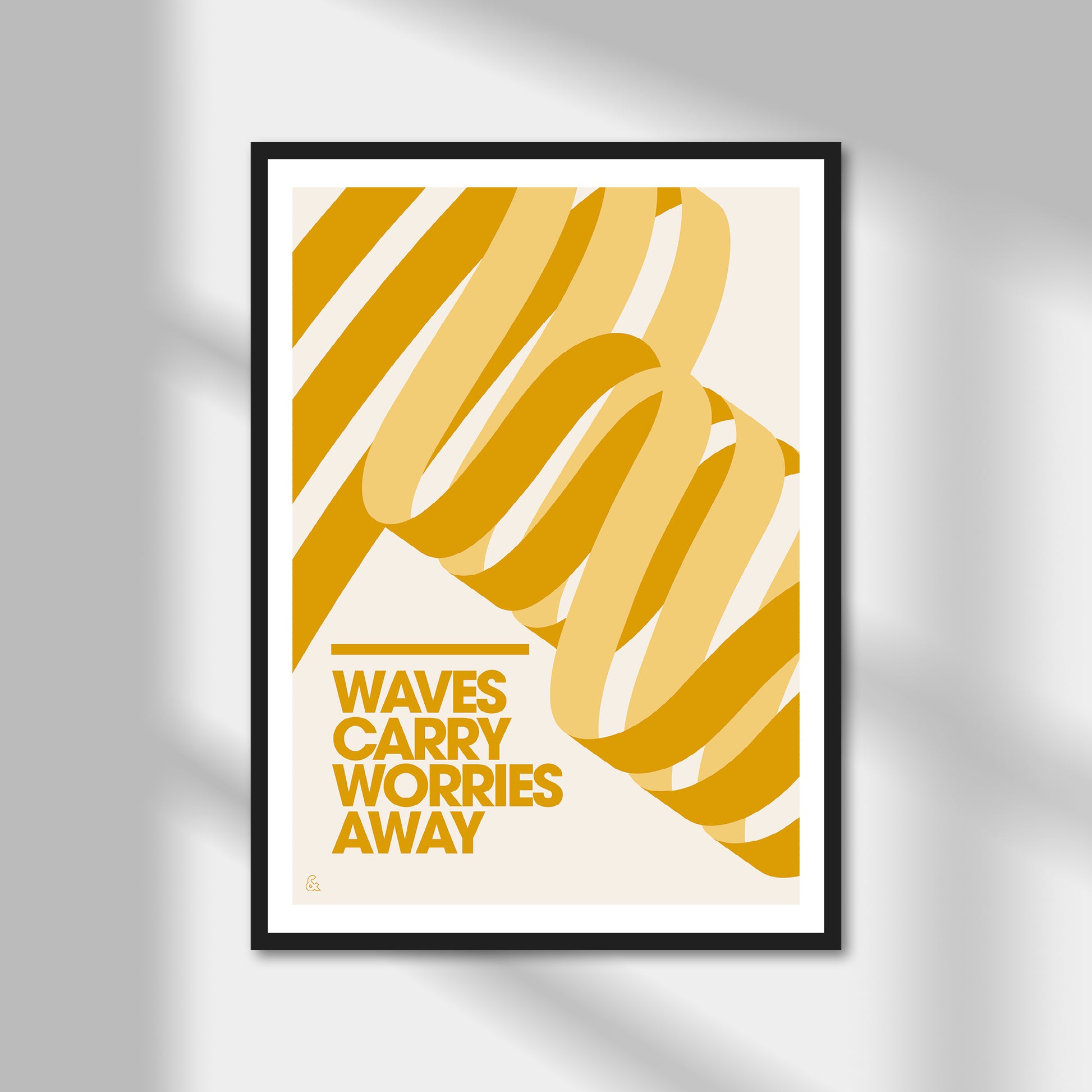 Waves Carry Worries Away Print | Colour Option A5