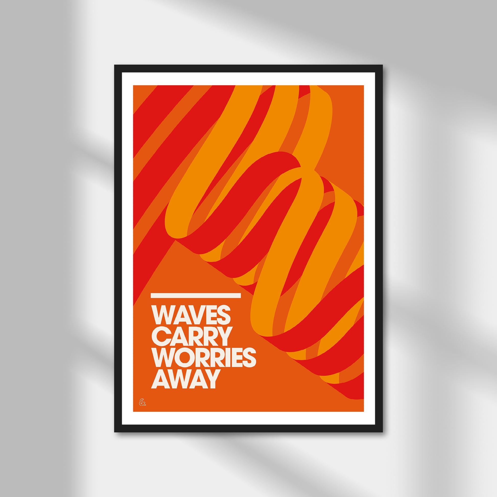 Waves Carry Worries Away Print | Colour Option A5