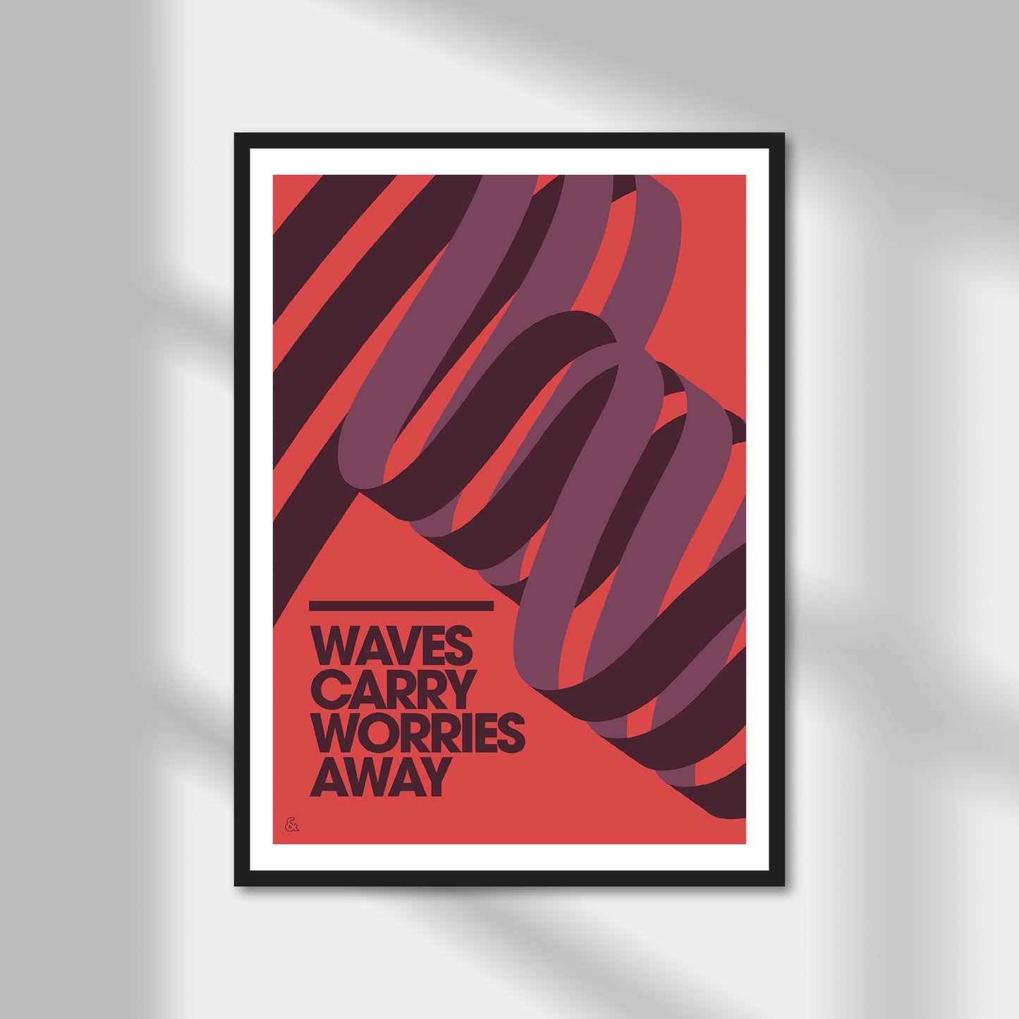 Waves Carry Worries Away Print | Colour Option A5