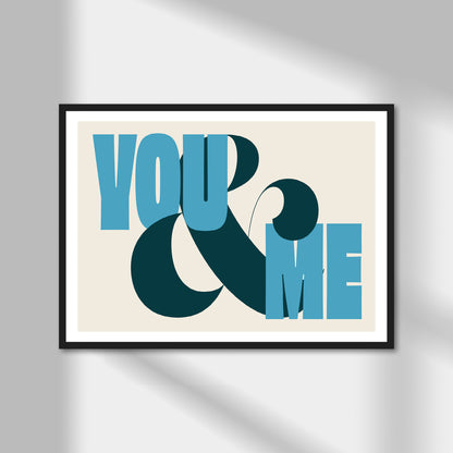 You & Me (landscape) Print | Colour Option A5