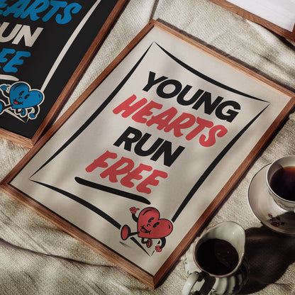 Young Hearts Run Free Print | Colour Option 